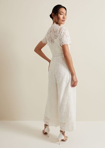 Phase Eight Amaliah Lace Bridal Dress White Canada | HVEJSL-238